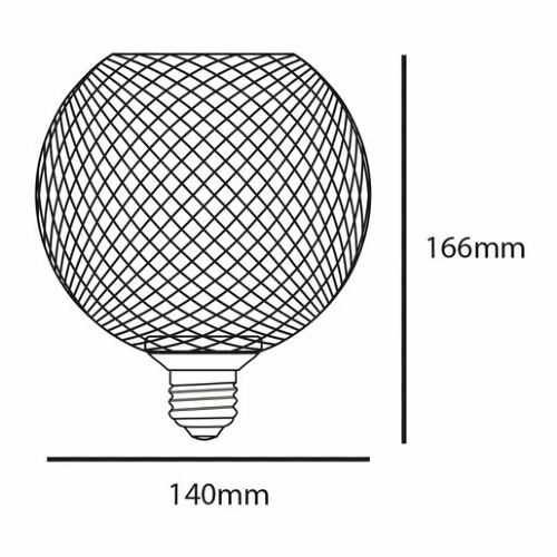 LUMINARIO LED DECORATIVO 4.5W 127V 30K E27 NEGRO TECNO LITE