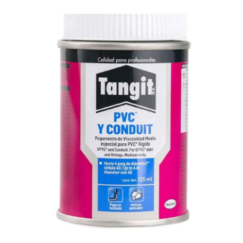 PEGAMENTO PVC SANITARIO Y CONDUIT 125ML TRANSPARENTE TANGIT HENKEL ...