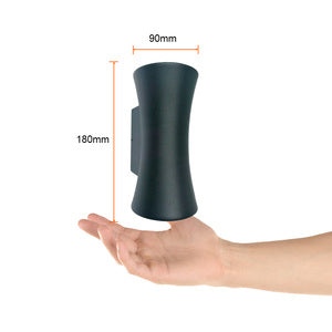 LUMINARIO SOBREPONER PARED LED 12W 100-240V IP54 3000K 600LM 15000H FANG NEGRO TECNOLITE