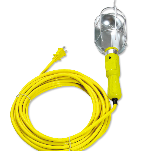 EXTENSION ELECTRICA TALLER CON CANASTILLA METALICA Y CONTACTO CAL.16  127V 8.00M AMARILLO SURTEK