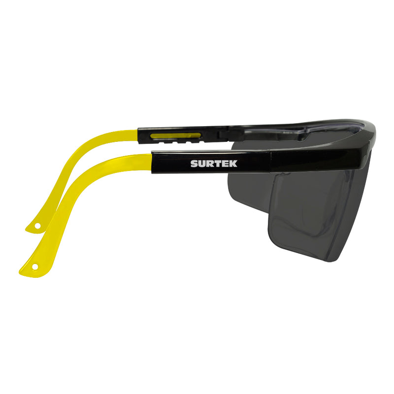 LENTES DE SEGURIDAD MODELO AJUSTABLE  OSCUROS SURTEK