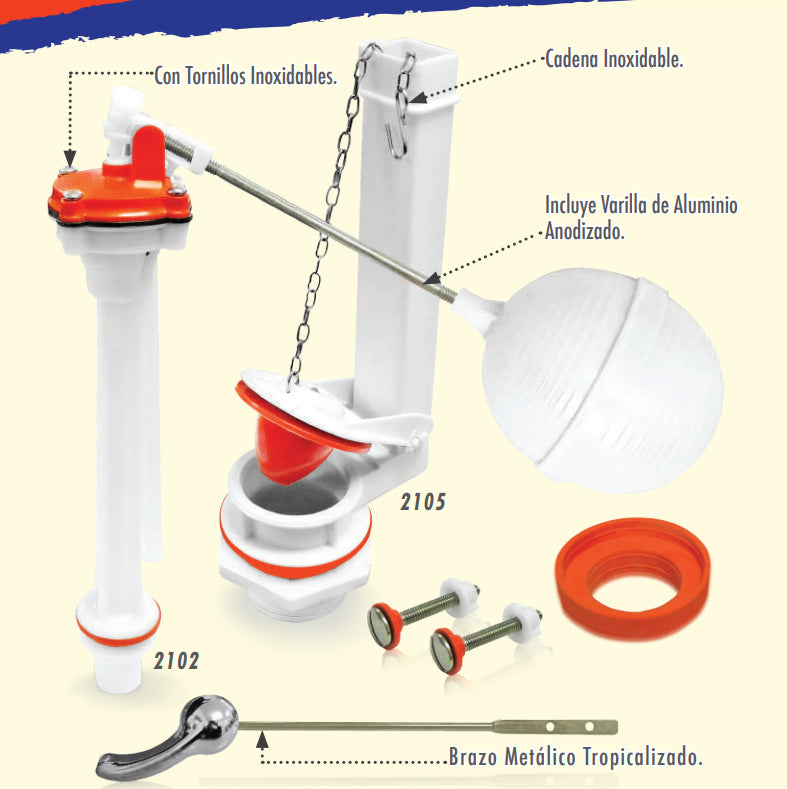 KIT REPARACION PARA INODOROS ROSMASTER G5 FAMA