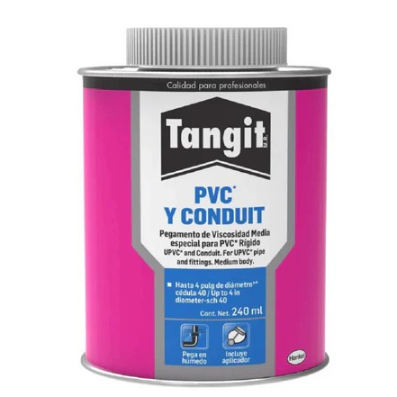 PEGAMENTO PVC SANITARIO Y CONDUIT 240ML TRANSPARENTE TANGIT HENKEL ...