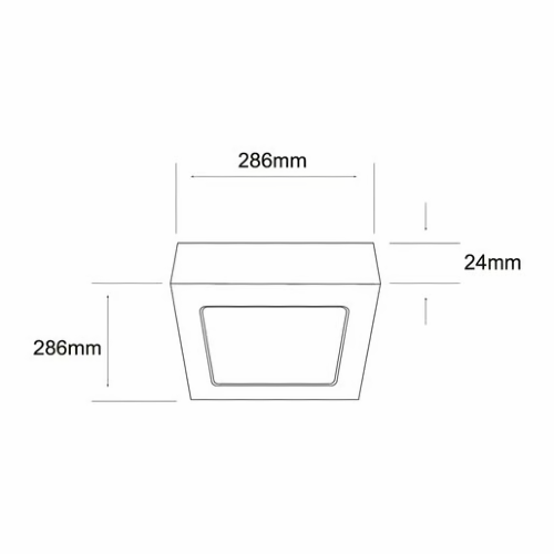 LUMINARIO CUADRADO SOBREPONER TECHO LED 24W 100-240V 3000K 1600LM 15000H ALGEDI IV BLANCO TECNOLITE