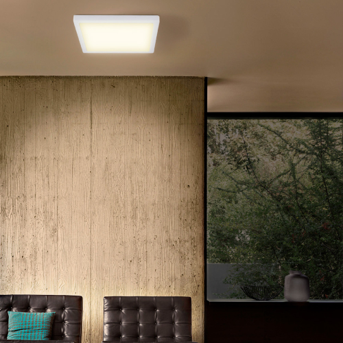 LUMINARIO CUADRADO SOBREPONER TECHO LED 24W 100-240V 3000K 1600LM 15000H ALGEDI IV BLANCO TECNOLITE