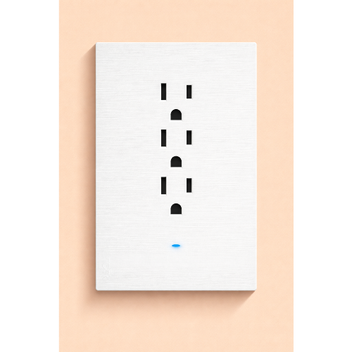 PLACA PLANA 3 CONTACTOS SENCILLOS BLANCO FLAT LUCEK