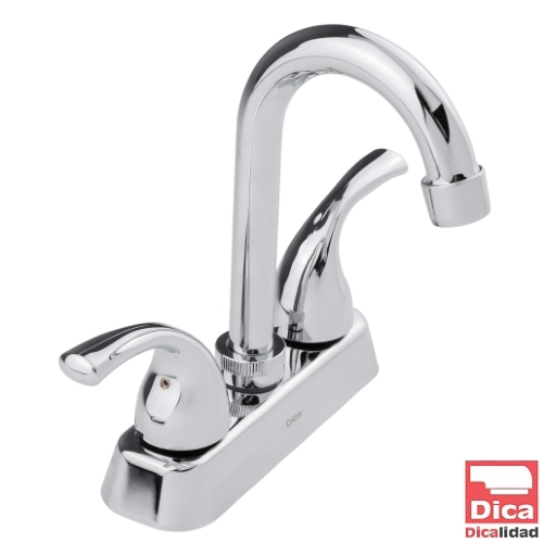 MEZCLADORA PARA LAVABO 4" TIPO BAR CON MANERAL DE PALANCA CROMO URREA