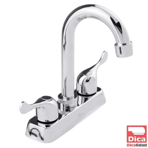 MEZCLADORA PARA LAVABO 4" TIPO BAR CON MANERAL DE PALANCA CROMO DICA