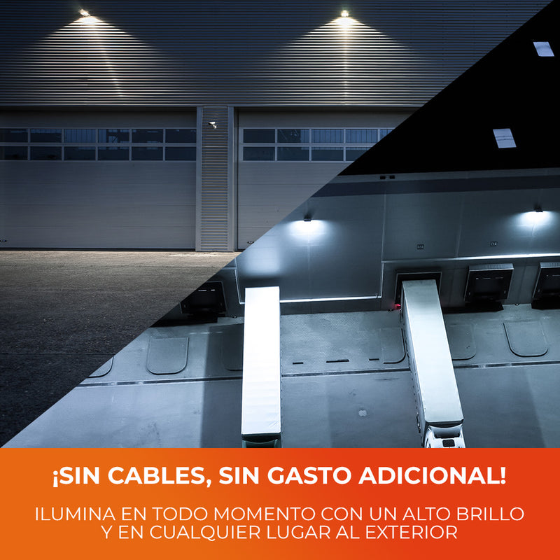 LAMPARA SOLAR SOBREPONER LED 40W 3.2V IP65 900LM 30000LM CORONA I NEGRO TECNOLITE