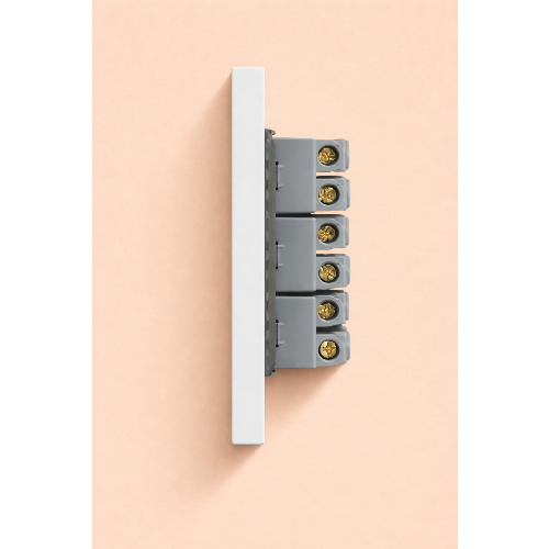 PLACA PLANA 3 CONTACTOS SENCILLOS BLANCO FLAT LUCEK