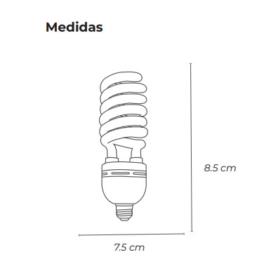 FOCO ESPIRAL 85W E26 127V T5 6500K 10000H PHILCO