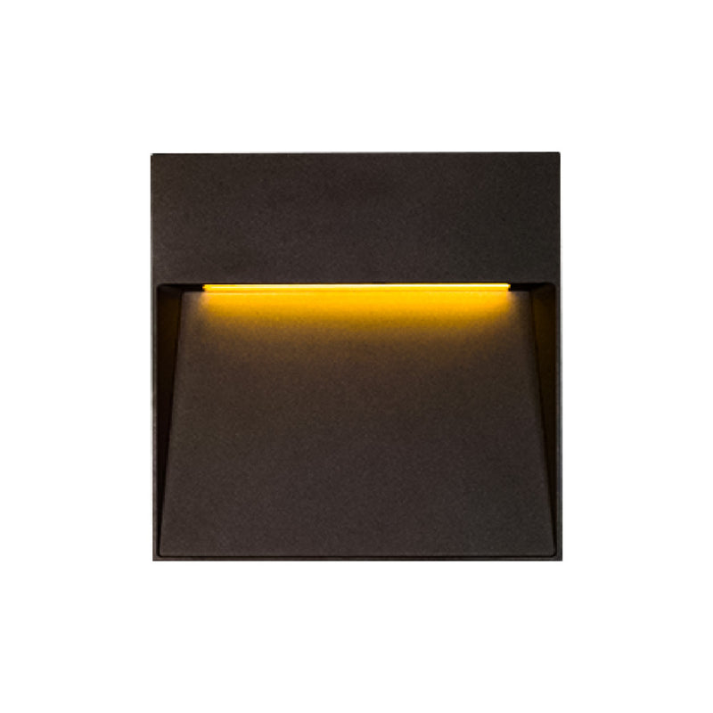 LUMINARIO SOBREPONER PARED LED 8W 127V IP54 3000K 270LM 15000H KAVE I NEGRO TECNOLITE