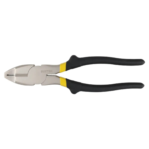 PINZA ELECTRICISTA RGRIP NARIZ CUADRADA  CORTE LATERAL 8" SURTEK