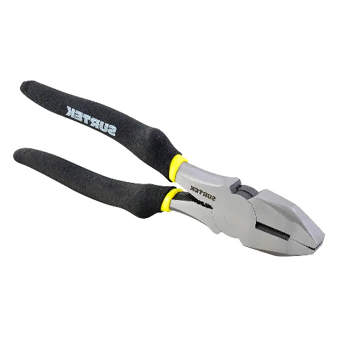 PINZA ELECTRICISTA RGRIP NARIZ CUADRADA  CORTE LATERAL 9" SURTEK