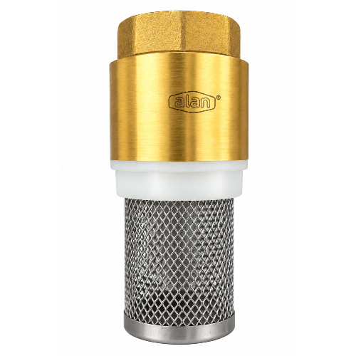 VALVULA PICHANCHA CUERPO LATON Y CANASTILLA DE ACERO INOXIDABLE 032MM 11/4" ALAN