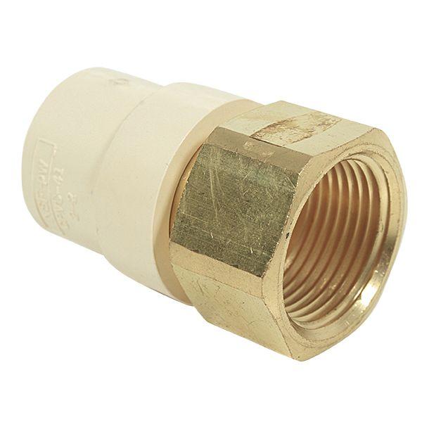 ADAPTADOR HEMBRA CPVC CEMENTAR 038MM 11/2" CUERDA BRONCE BEIGE GENERICO