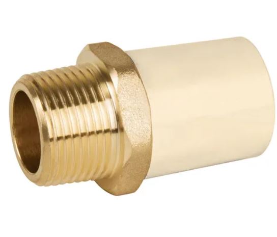 ADAPTADOR MACHO CPVC CEMENTAR 032MM 11/4" CUERDA BRONCE BEIGE GENERICO