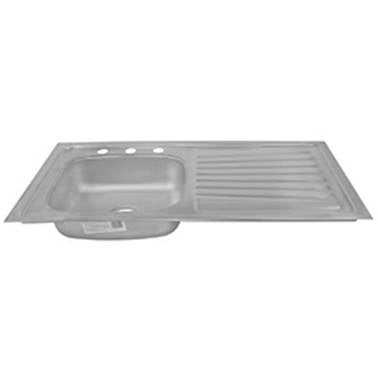 FREGADERO CM EMPOTRAR 1TARJA/1ESC.DERECHO 100X54 CMS CAL.24