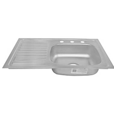 FREGADERO CM EMPOTRAR 1TARJA/1ESC.IZQUIERDO 80X52 CMS CAL.24