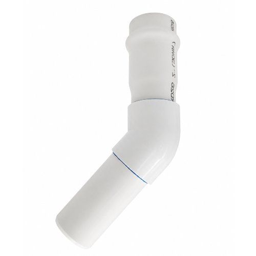 CODO CAMPANA PVC HIDRAULICO 45° 038MM 11/2"