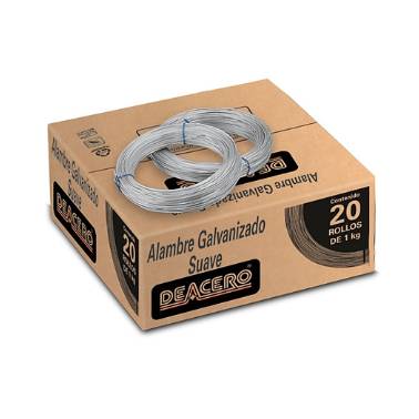 ALAMBRE GALVANIZADO CAL.20.0 0.84MM (230M APROX) ROLLO 1KG DEACERO