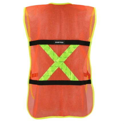 CHALECO SEGURIDAD LIGERO NARANJA CON REFLEJANTE SURTEK