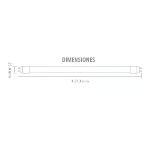 TUBO T8 LED 18W 100-277V G13 6500K 1600LM 20000H TECNO LITE