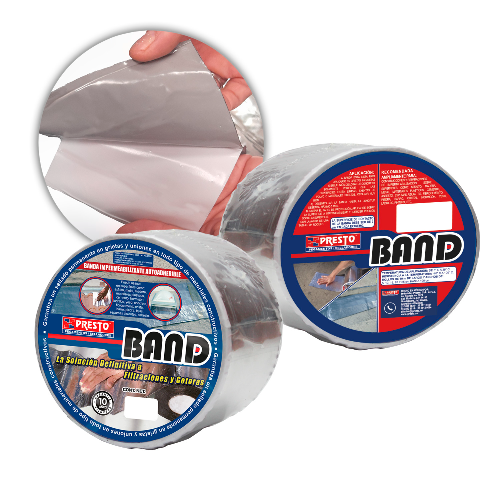 BANDA IMPERMEABILIZANTE ALUMINIO 5CM X 10M PRESTO