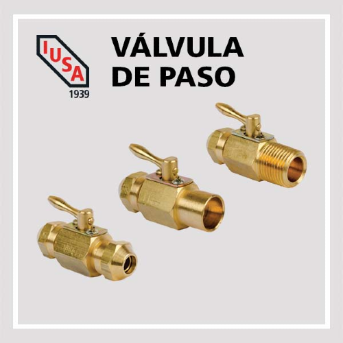 VALVULA PASO SOLDABLE A SOLDABLE 1/2-1/2 S/TUERCA IUSA