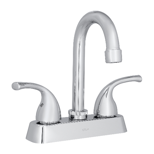 MEZCLADORA PARA LAVABO 4" TIPO BAR CON MANERAL DE PALANCA CROMO URREA
