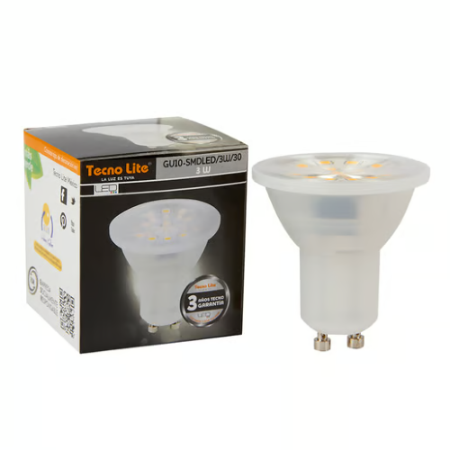 FOCO GU10 LED 3W 100-240V 3000K 250LM 20000H TECNO LITE