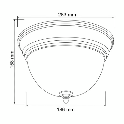 LUMINARIO SOBREPONER TECHO E27X2 100-240V LENO III LATONADO/CRISTAL TECNOLITE