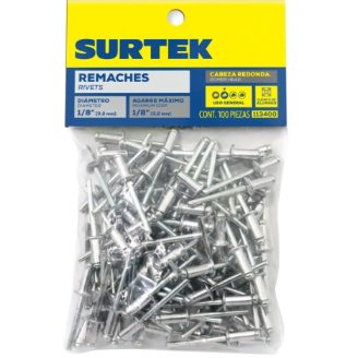 REMACHE 3/16X3/8X9/16 CAJA CON 5 BOLSAS DE 100 PZAS SURTEK
