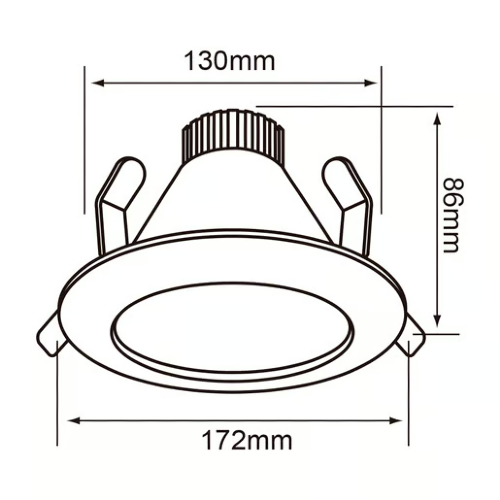 LUMINARIO REDONDO EMPOTRAR TECHO LED 9W 100-240V 6500K 700LM 20000H NADI SATINADO TECNOLITE