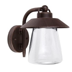 LUMINARIO FAROL SOBREPONER PARED E27 100-240V IP44 SPICA BRONCE ANTIGUO TECNOLITE