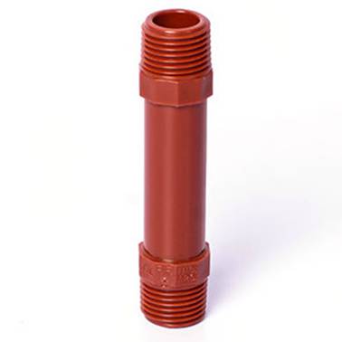 NIPLE LISO  POLIPROPILENO ROSCADO 10.00CM 025MM 1" MARRON POLIMEX