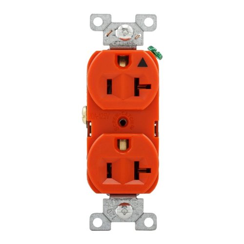 CONTACTO DUPLEX 2P+T 20A 125V NARANJA ARROW HART