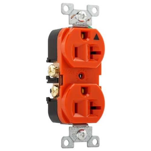 CONTACTO DUPLEX 2P+T 20A 125V NARANJA ARROW HART