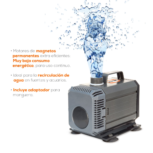 BOMBA SUMERGIBLE PARA FUENTES DE ORNATO Y ESTANQUES 60W 127V EVANS