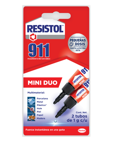 RESISTOL 911 MINI DUO 1GRS 2 PIEZAS HENKEL