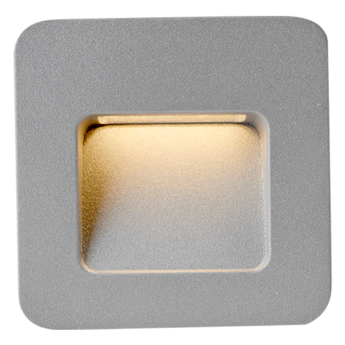 LUMINARIO EMPOTRAR PARED LED 2W 100-127V IP54 3000K 50LM 20000H BHARANI GRIS TECNOLITE