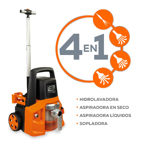 HIDROLAVADORA ELECTRICA 4 EN 1 HOBBY CLEAN VACUUM 2HP 120V 8LPM EVANS
