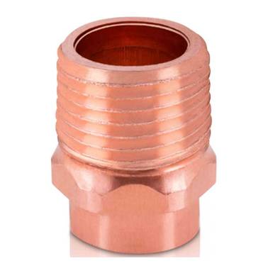CONECTOR COBRE ROSCA EXTERIOR 038MM 11/2"