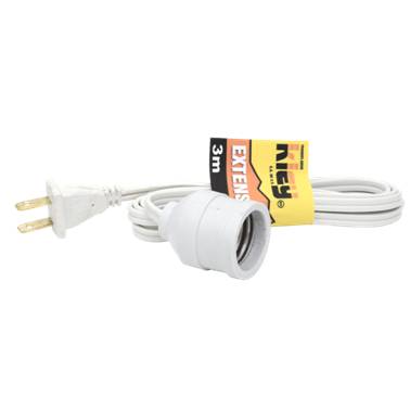 EXTENSION ELECTRICA USO DOMESTICO CON SOQUET CAL.16 127V 10.00M BLANCO KLEY