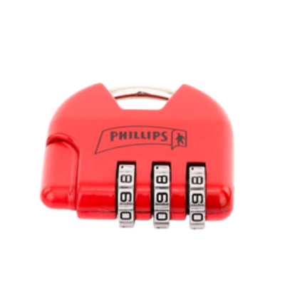 CANDADO COMBINACION MOD.4 ROJO PHILLIPS