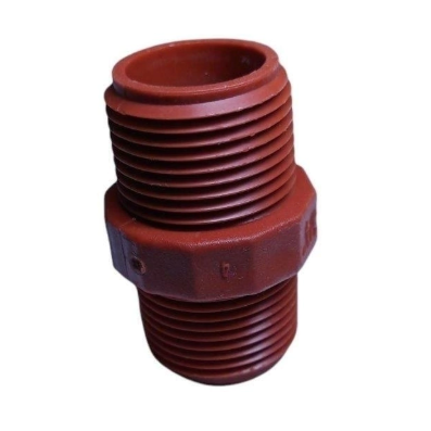 NIPLE TUERCA POLIPROPILENO ROSCADO 025MM 1" MARRON POLIMEX