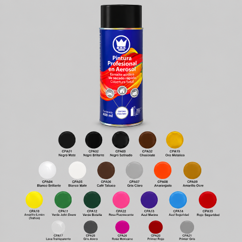 PINTURA AEROSOL ACRILICA  COLOR BLANCO BRILLANTE 400 ML CORONA