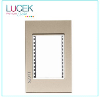 PLACA 3V DORADO CRISTAL LUCEK