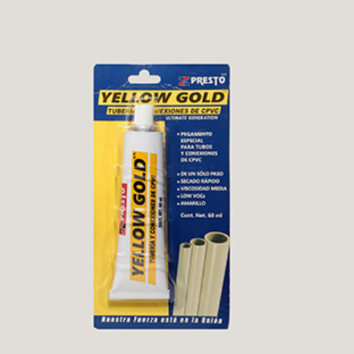 PEGAMENTO CPVC FLOWGUARD GOLD 60 GRS AMARILLO PRESTO — Tubos y Conexiones