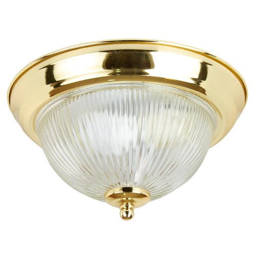 LUMINARIO SOBREPONER TECHO E27X2 100-240V LENO III LATONADO/CRISTAL TECNOLITE